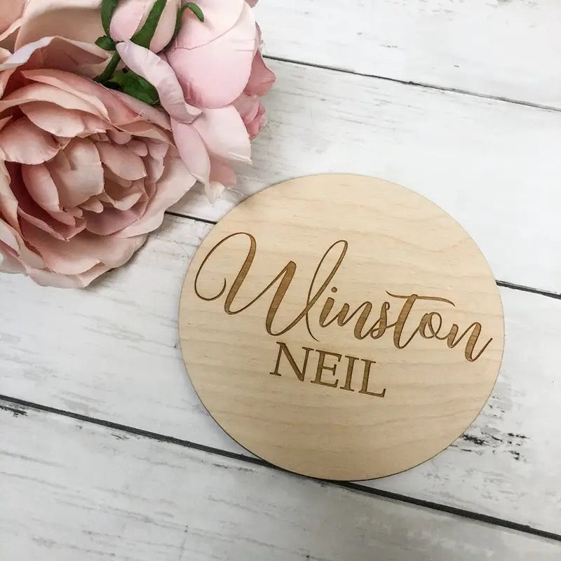 Simple Engraved Wooden Name Sign